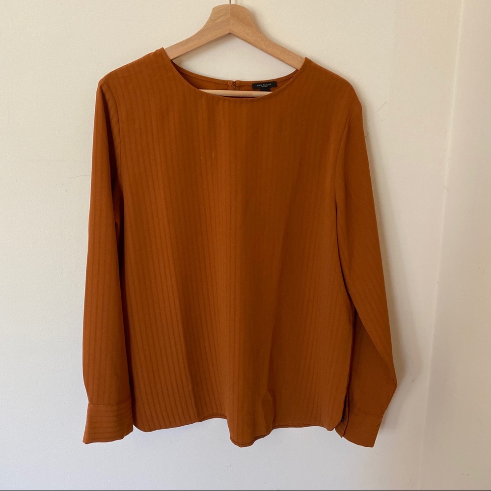 5 for $15 Ann Taylor Rust Long Sleeve Blouse